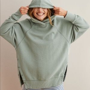 Aerie side snap city hoodie